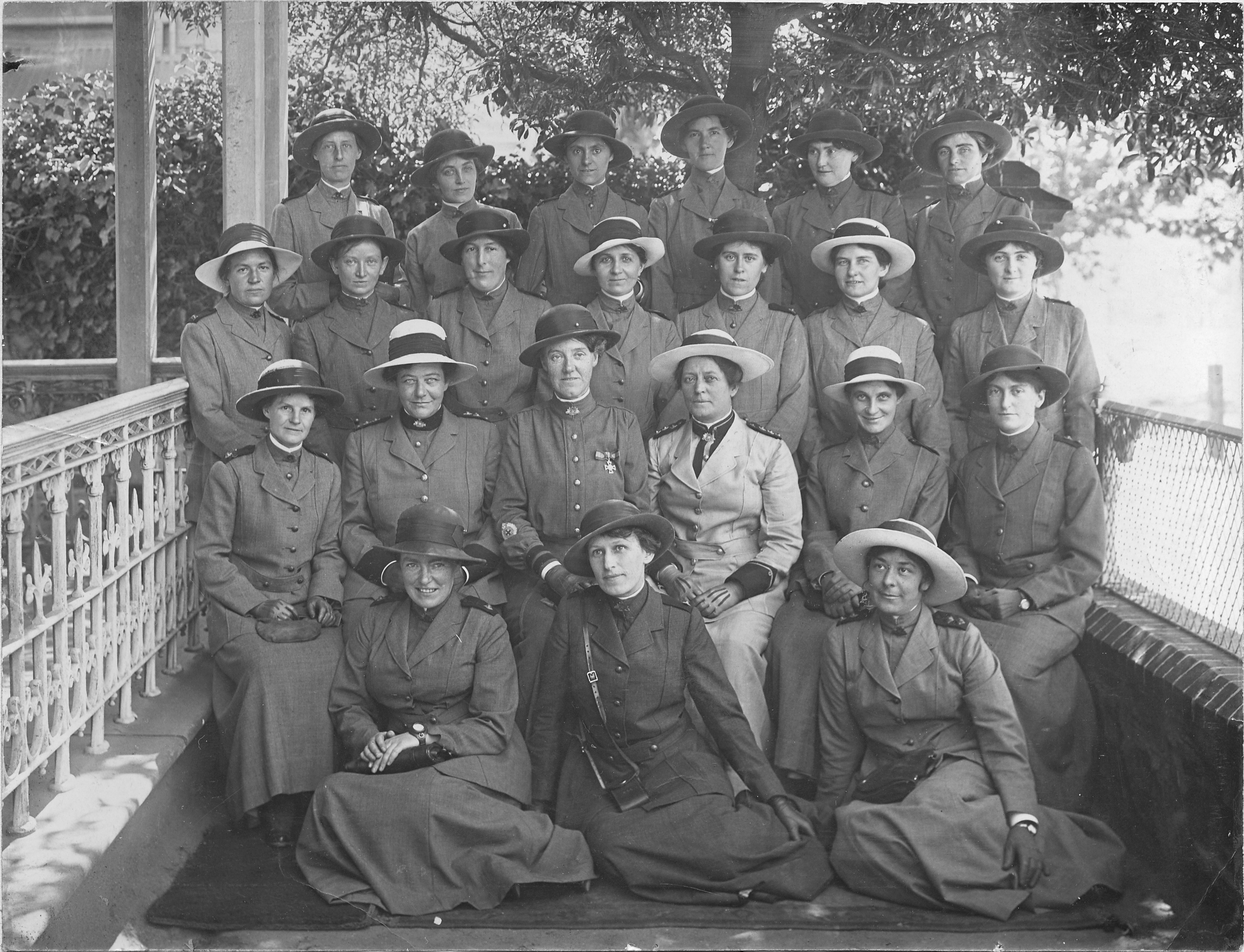 Groupe d’infirmières pendant la Première Guerre mondiale